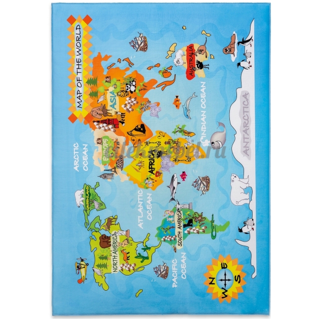 Ковер Cilek Soft Gravity World Carpet 100 на 150 см