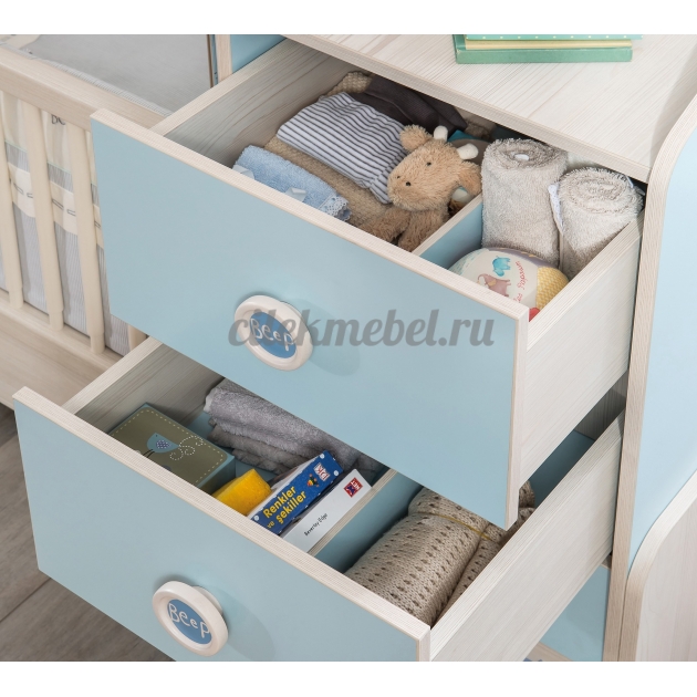 Кроватка трансформер Cilek Baby Boy с выдвижным спальным местом