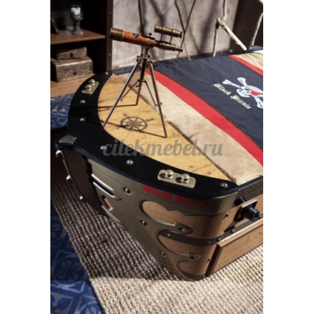 Кровать корабль Cilek Black Pirate 190 на 90 см