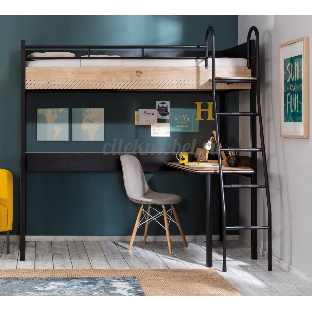 Кровать чердак Cilek Compact Black 190 на 90 см