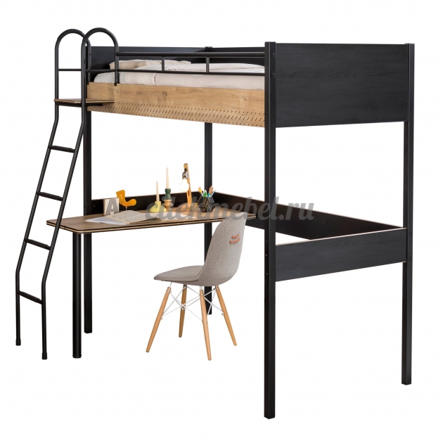 Кровать чердак Cilek Compact Black 190 на 90 см