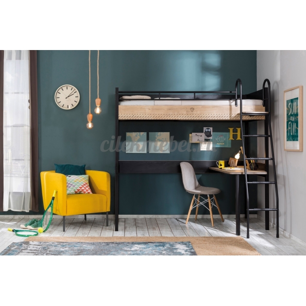 Кровать чердак Cilek Compact Black 190 на 90 см