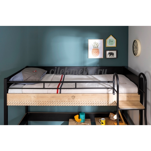 Кровать чердак Cilek Compact Black 190 на 90 см