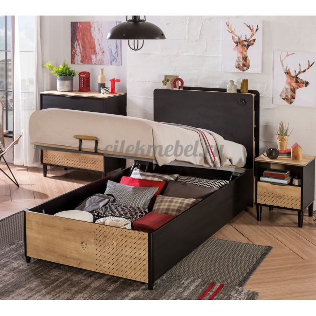 Кровать с подъемным механизмом Cilek Black