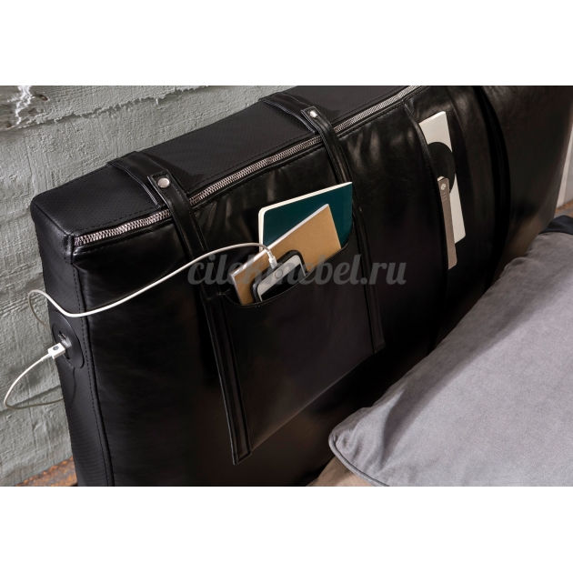 Кровать Cilek Dark Metal 200 на 100 см мягкое изголовье
