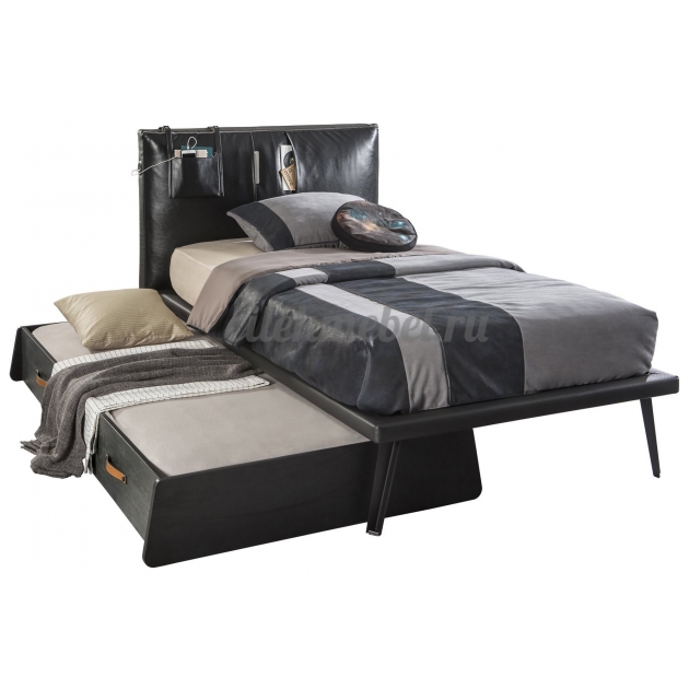 Кровать Cilek Dark Metal 200 на 100 см мягкое изголовье