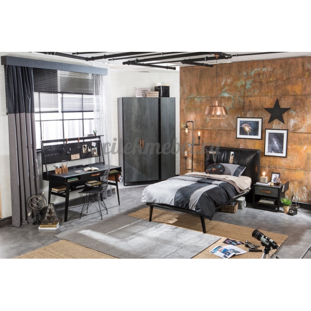 Кровать Cilek Dark Metal 200 на 100 см мягкое изголовье