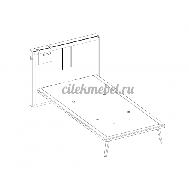 Кровать Cilek Dark Metal L 200 на 100 см