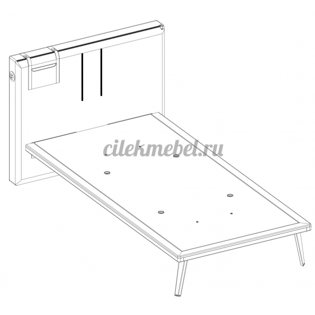Кровать Cilek Dark Metal 200 на 120 см