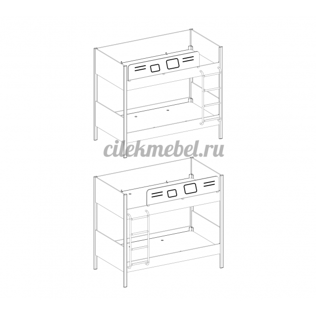 Двухъярусная кровать Cilek Dynamic 190 на 100 см