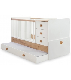 Кроватка трансформер Cilek Natura Baby с выдвижным спальным местом