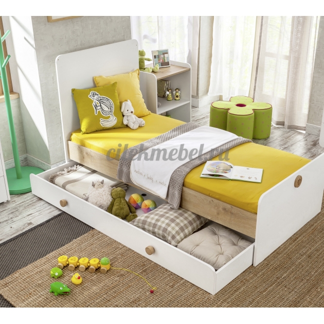Кроватка трансформер Cilek Natura Baby с выдвижным спальным местом