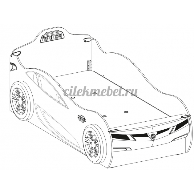 Кровать машина Cilek Racecup c выдвижной кроватью 190 на 90 см
