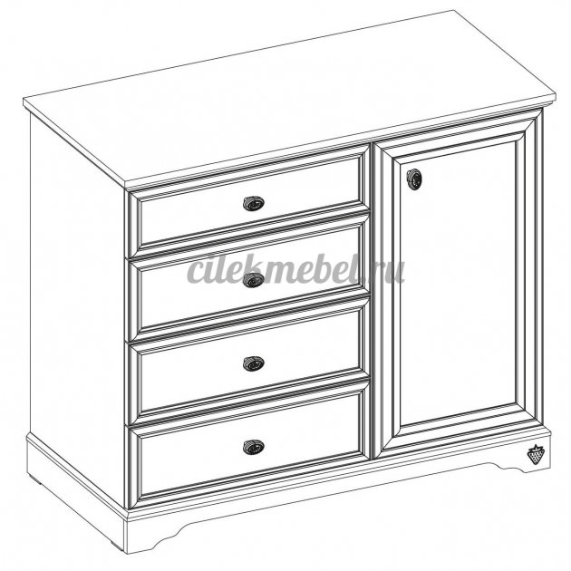 Комод Cilek Rustic White