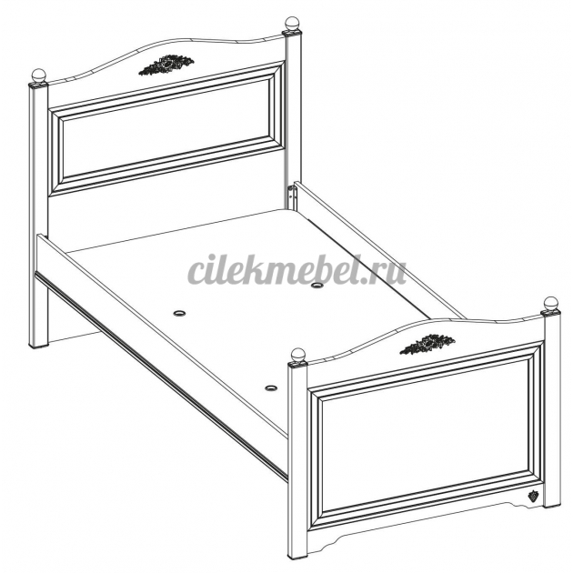 Кровать Cilek Rustic White 200 на 120