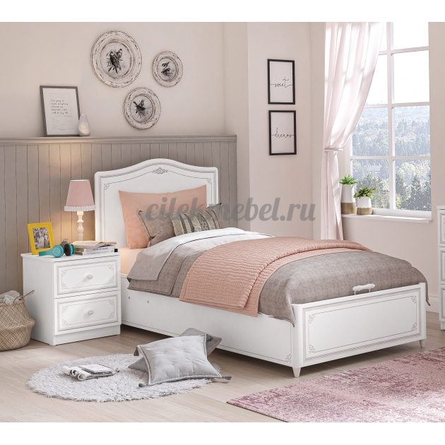 Кровать с подъемным механизмом Cilek Selena Grey 200 на 100 см