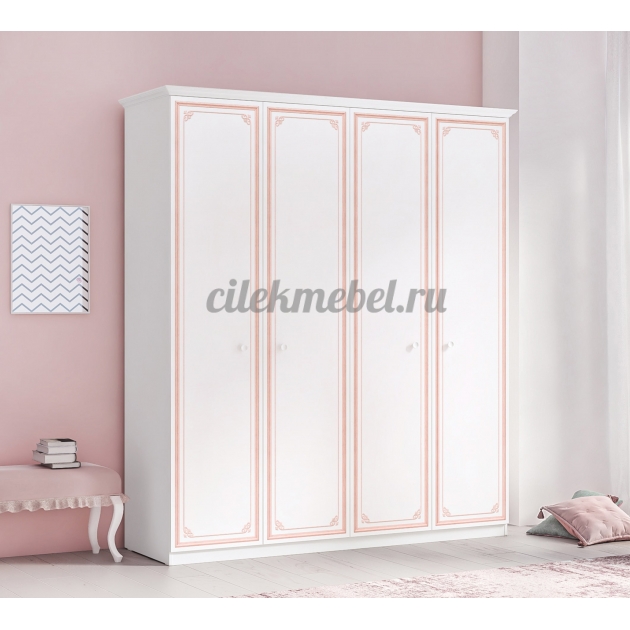 Шкаф четырехдверный Cilek Selena Pink