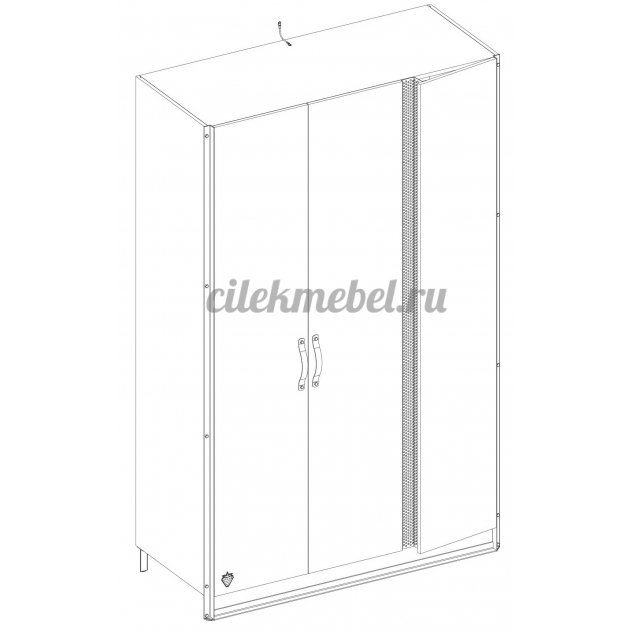 Шкаф трехдверный Cilek Wood Metal
